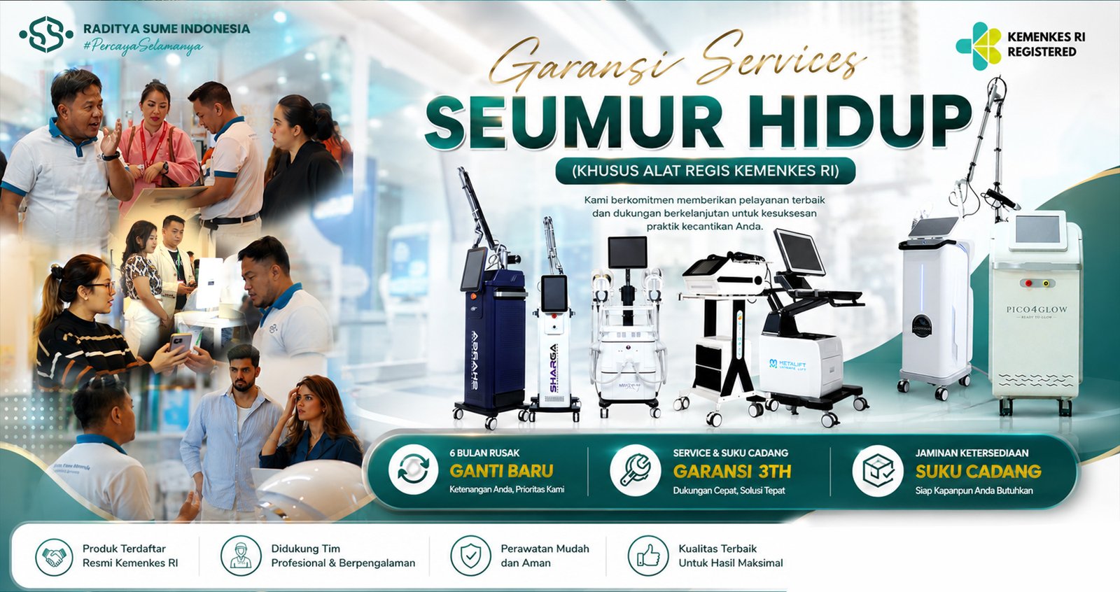 Raditya Sume sebagai supplier dan distributor alat kecantikan di Indonesia