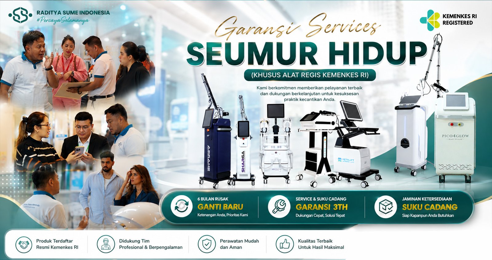 Raditya Sume sebagai supplier dan distributor alat kecantikan di Indonesia