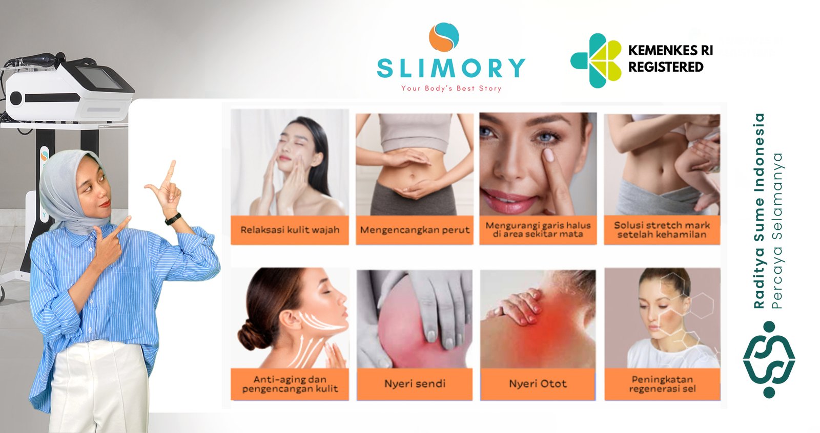 Alat Kecantikan Slimory RF 448KHz EMS