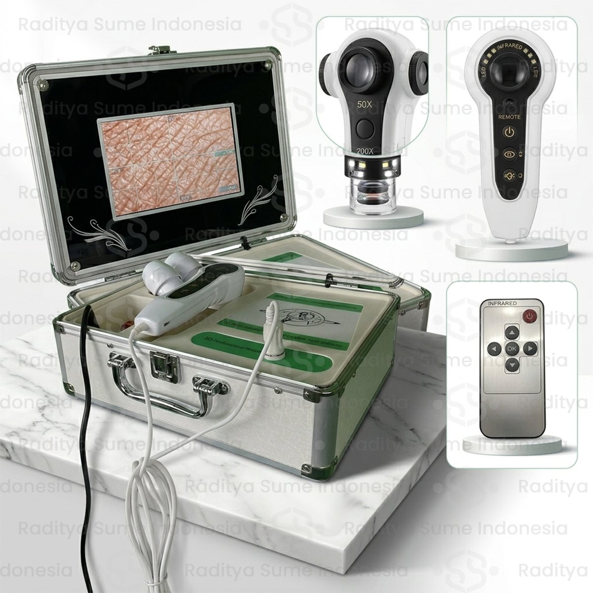 Skin analyzer with LCD 7 inc untuk Analisa Kulit & Rambut