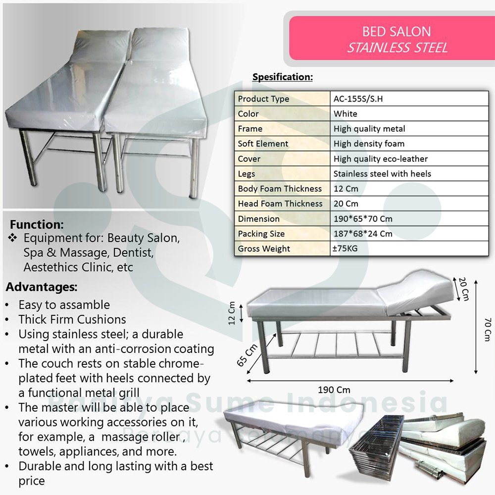 Bed Facial Lipat Stainless Steel Premium Raditya Sume Indonesia